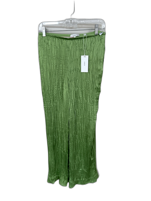 Vince Size M Green Polyester Elastic Waist Crinkle Pants Green / M