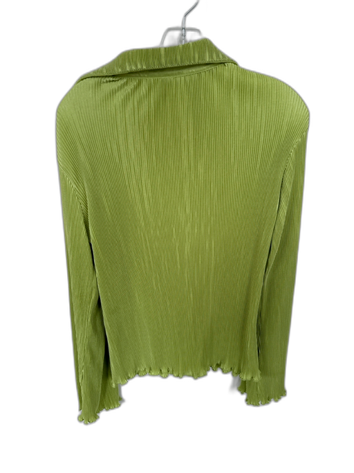 Dolan Size S Green Long Sleeve Crinkle buttondown Collar Top Green / S
