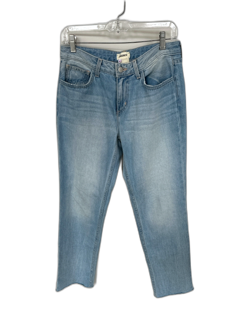L'agence Size 26 Light Wash Cotton Blend Low Rise Straight Leg Raw Hem Jeans Light Wash / 26