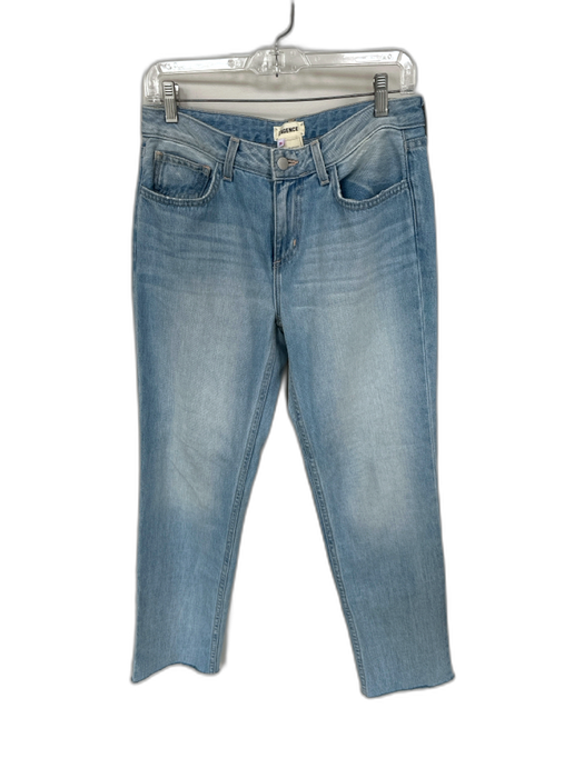 L'agence Size 26 Light Wash Cotton Blend Low Rise Straight Leg Raw Hem Jeans Light Wash / 26