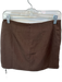 All the Ways Size XS Brown Polyester Blend Back Zip Mini Skirt Brown / XS
