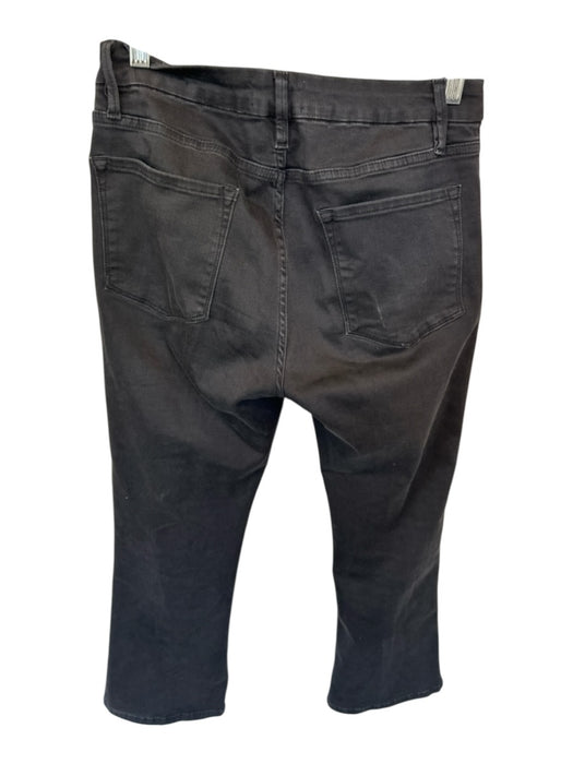 Frame Size 30 Black Cotton Denim Boot Cut Cropped Jeans Black / 30