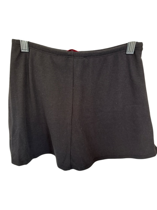 Lisa Says Gah Size XS Black Polyester Blend built in shorts Ribbed Mini Skirt Black / XS
