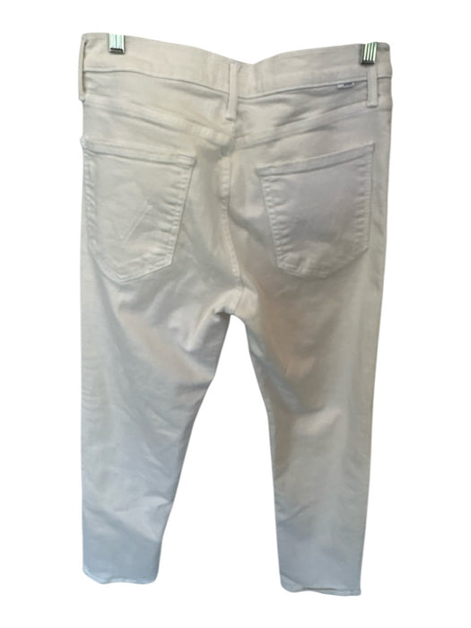 Mother Size 30 White Cotton Denim Jeans White / 30