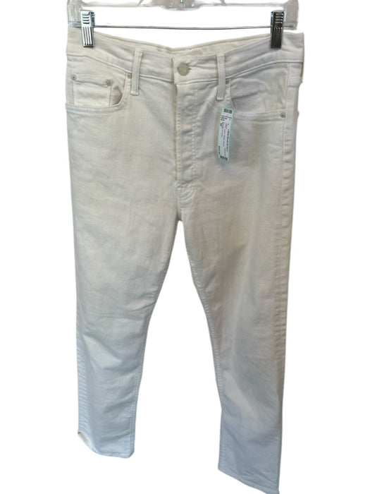 Mother Size 30 White Cotton Denim Jeans White / 30
