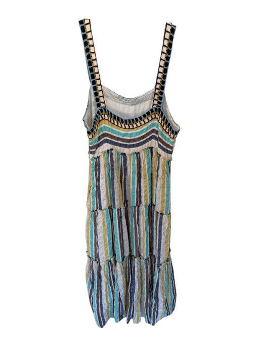 9-HI5 STCL Anthropologie Size 6P Blue & Yellow Multi Print Cotton Blend Dress Blue & Yellow Multi Print / 6P