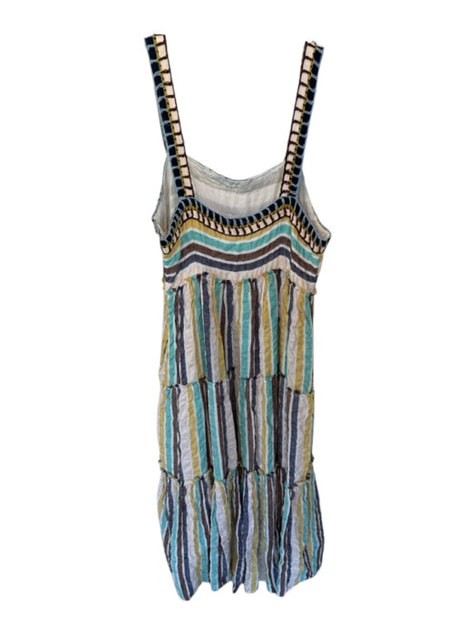 9-HI5 STCL Anthropologie Size 6P Blue & Yellow Multi Print Cotton Blend Dress Blue & Yellow Multi Print / 6P