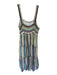 9-HI5 STCL Anthropologie Size 6P Blue & Yellow Multi Print Cotton Blend Dress Blue & Yellow Multi Print / 6P