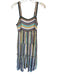 9-HI5 STCL Anthropologie Size 6P Blue & Yellow Multi Print Cotton Blend Dress Blue & Yellow Multi Print / 6P