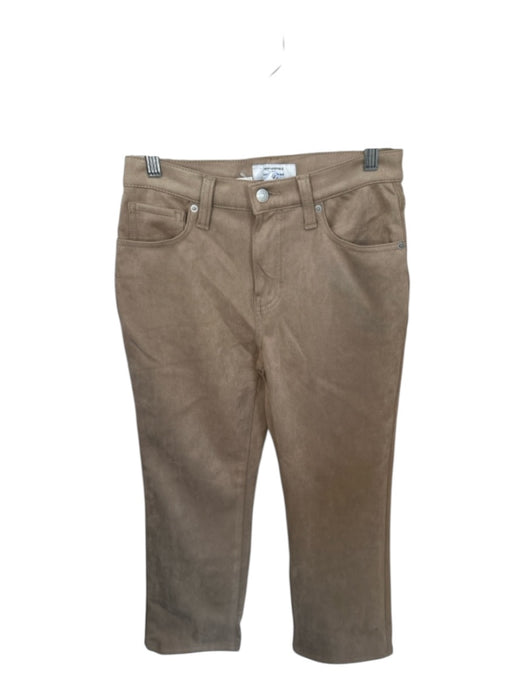 Banana Republic Size 4 Tan Polyester Blend Vegan Suede High Waist Pants Tan / 4