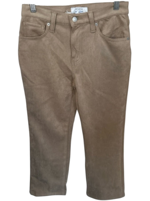 Banana Republic Size 4 Tan Polyester Blend Vegan Suede High Waist Pants Tan / 4