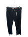 Pilcro Size 30 Black Cotton Blend Raw Hem Straight Leg Pants Black / 30