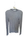 Pure Good Size M Gray Rayon Blend Ribbed Long Sleeve Mock Neck Top Gray / M