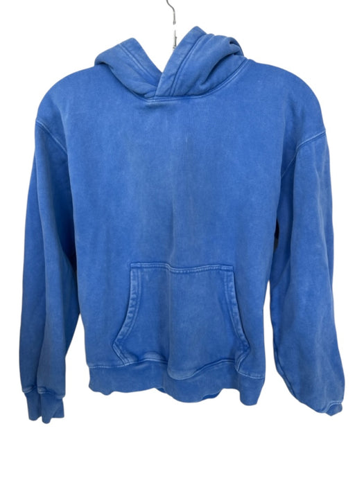 Aritzia Size M Blue Cotton Acid burn out Hood Kangaroo Pocket Sweatshirt Blue / M