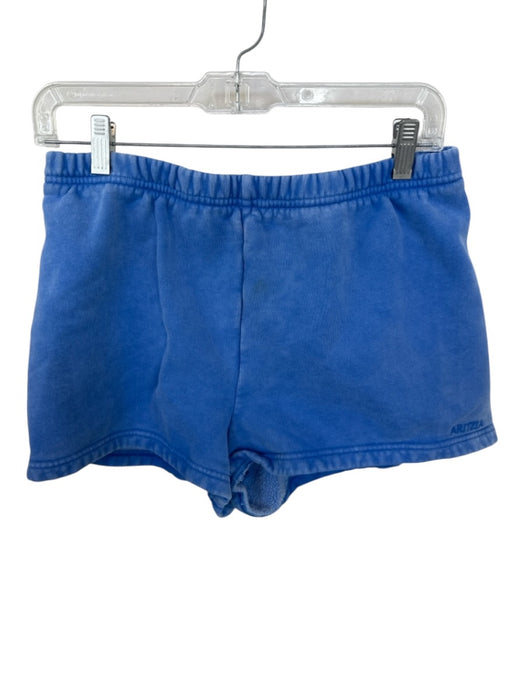 Aritzia Size M Blue Cotton Acid burn out Elastic Waist Athletic Shorts Blue / M