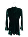 Lovers + Friends Size XS Forest Green Velvet Mock Neck Long Bell Sleeve Dress Forest Green / XS