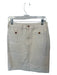 Banana Republic Size 8 Tan Cotton Blend Front Pockets Denim Midi Skirt Tan / 8