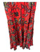 Farm Rio Size XS Red & Blue Viscose Side Zip Flowers Ruffles Maxi Skirt Red & Blue / XS