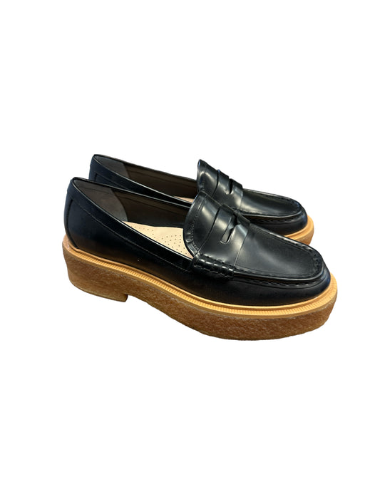 Loeffler Randall Shoe Size 9.5 Black & Tan Leather Platform Loafers Black & Tan / 9.5