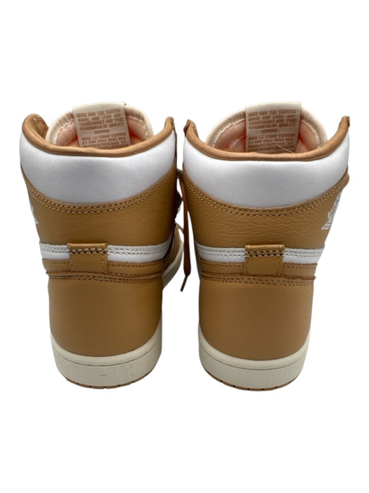 Air Jordan Shoe Size 9 white & tan Leather Double Lace Sneakers white & tan / 9