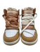 Air Jordan Shoe Size 9 white & tan Leather Double Lace Sneakers white & tan / 9