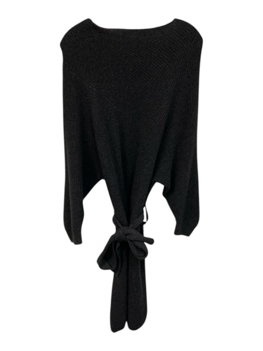 Brochu Walker Size Small Dark Gray Wool Blend Long Sleeve Wide Neck Knit Dress Dark Gray / Small