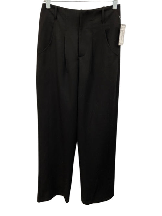 Modern Citizen Size Small Black Polyester Blend High Rise Pleated Pockets Pants Black / Small