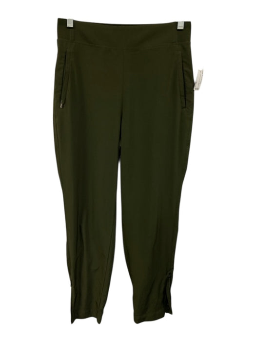Athleta Size XS Army Green Elastic Waist Zip Detail Pants Army Green / XS