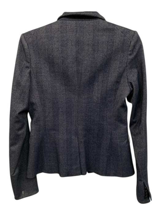 Veronica Beard Size 4 Navy Blue & White Polyester Blend Long Sleeve Jacket Navy Blue & White / 4