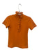 Tory Burch Size XXS Orange Cotton & Modal Polo Ruffle Short Sleeve Top Orange / XXS