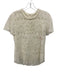 L'agence Size 6 Cream Nylon & Cotton Crochet Lace Short Sleeve Top Cream / 6