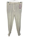 Tibi Size 0 Cream Polyester & Viscose Zip Fly Buckle Detail Pants Cream / 0
