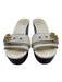 Tory Burch Shoe Size 5.5 Cream Leather goldtone hardware Wedge Platform Sandals Cream / 5.5