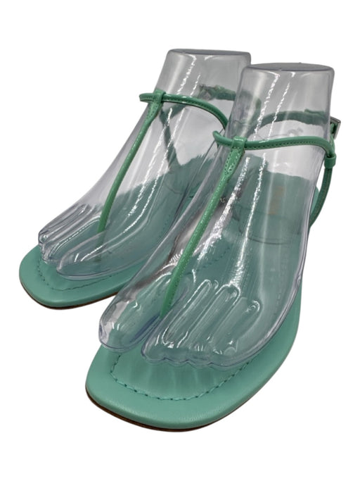 Prada Shoe Size 36 Tiffany Blue Leather Thong Square Toe Sandals Tiffany Blue / 36