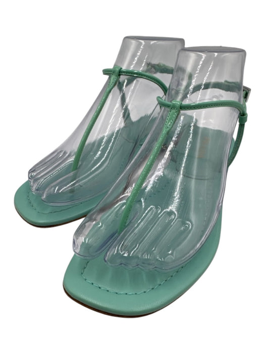 Prada Shoe Size 36 Tiffany Blue Leather Thong Square Toe Sandals Tiffany Blue / 36