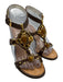 Giuseppe Zanotti Design Shoe Size 36.5 Brown Leather goldtone hardware Sandals Brown / 36.5