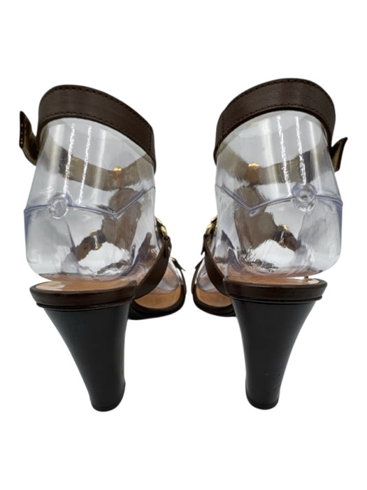 Giuseppe Zanotti Design Shoe Size 36.5 Brown Leather goldtone hardware Sandals Brown / 36.5