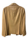 Lafayette 148 Size Est S Tan Leather Collared Long Sleeve Open Front Jacket Tan / Est S