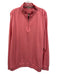 Peter Millar Size 2XL Red Cotton Blend Solid Quarter Zip Men's Long Sleeve Shirt Red / 2XL