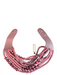 Fairchild Baldwin Burgundy Leather & Beads Necklace stacked beads Jewelry Burgundy