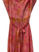 Trina Turk Size 12 Pink Silk Sleeveless Pleat Detail Back Zip Belted Dress Pink / 12