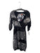 Desigual Size Large Black & Gray Viscose Blend V Neck Half Sleeve Graphic Dress Black & Gray / Large