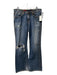 Adriano Goldschmied Size 31 Med Wash Cotton Blend Mid Rise Flare 5 Pocket Jeans Med Wash / 31