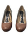 Marni Shoe Size 38 Brown & Black Leather Suede Almond Toe Block Heel Pump Shoes Brown & Black / 38