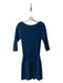 Theory Size Medium Blue & Green Silk & Polyester Round Neck 3/4 Sleeve Dress Blue & Green / Medium