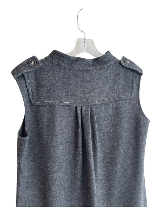 Love Moschino Size 8 Grey Wool Blend Standing Collar Sleeveless A line Dress Grey / 8