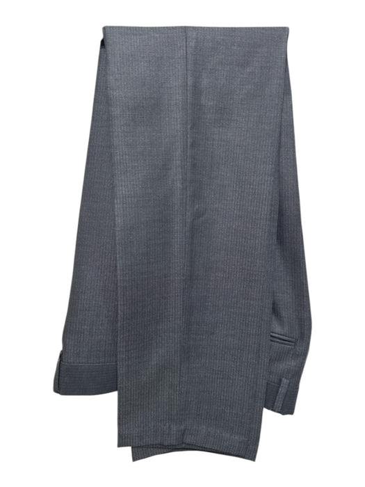 Gucci Gray Wool Blend Striped Peak Lapel 2 Button Men's Suit Gray / 48