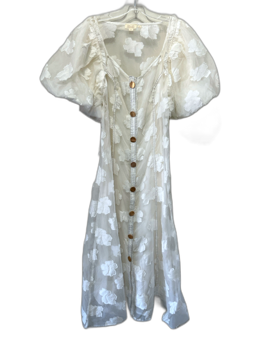 Let Me Be Size M White Polyamide & Viscose Blend Sheer Slip Inc Dress White / M