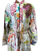 Zimmermann Size 1 Cream & Multi Linen Zip Front Pockets Jumpsuit Cream & Multi / 1