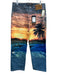 Desigual Size L Multicolor Cotton Sunset Print Zip Fly Jeans Multicolor / L